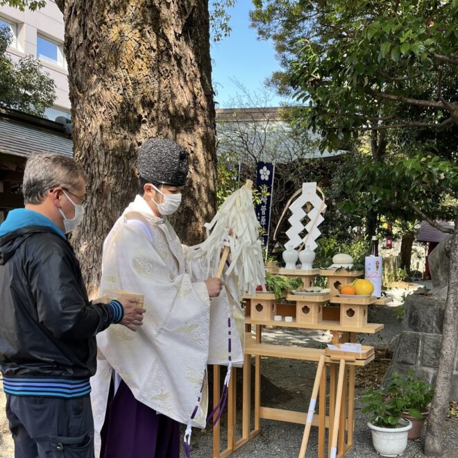 三城稲荷神社新御社殿地鎮祭